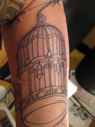 birdcage tattoo. Fancy Birdcage. Tattoo by