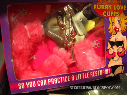 pink furry handcuff