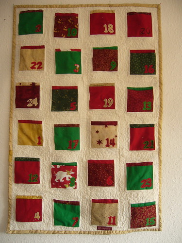 quilted advent calendar.