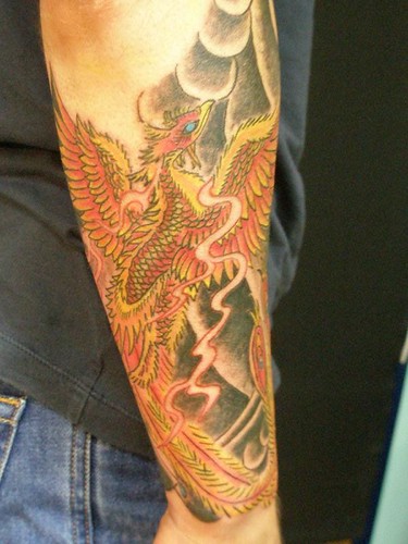 Half Sleeve Tattoos Japanese. Japanese phoenix half sleeve