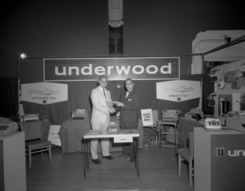 Underwood Typewriter Company display
