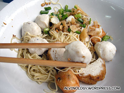 Fishball noodles for lunch