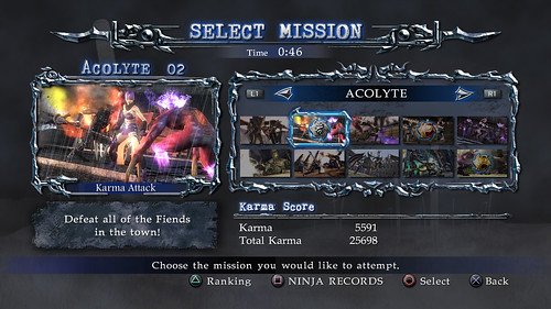 Ninja Gaiden Sigma 2 - Co-op screenshot Mission Select