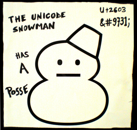 The Unicode Snowman Has A Posse