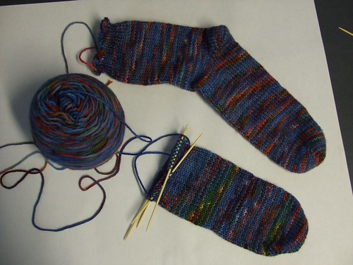Crayon Cashmere Socks. I'm still working on the pink Hedera socks and the 