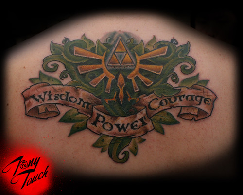 triforce tattoo. The outline of the triforce