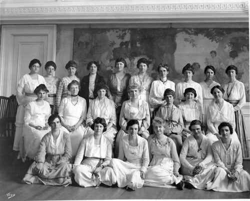 Faculty of the department of home economics about 1918-19. In the first row, from ...