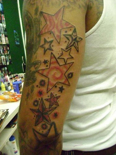 stars tattoo Justin at Kats