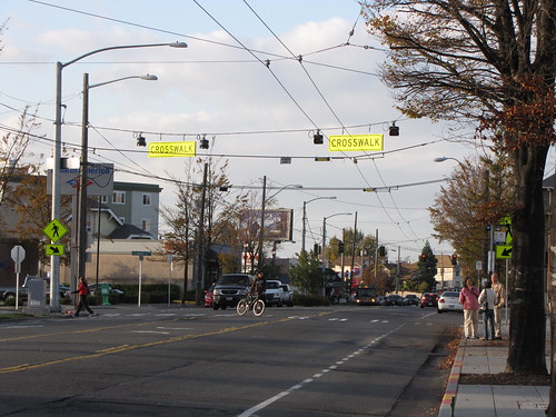 New pedestrian warning signage on Beacon Avenue South
