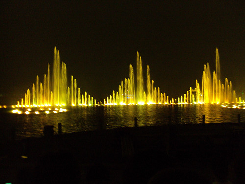 Fountains in Hangzhou, China on West Lake