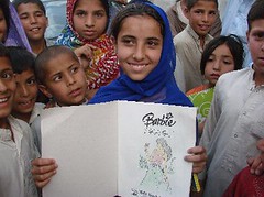 Kausar proudly showing her colouring