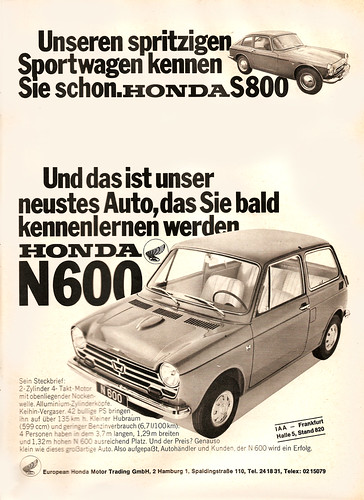 1967 Honda N600. Honda S800 amp; N600 (1967)