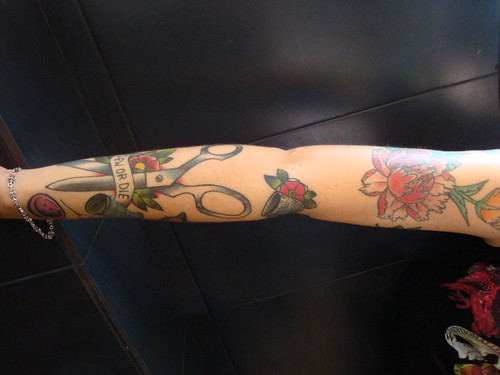 sewing tattoo arm not quite as complete as I thought