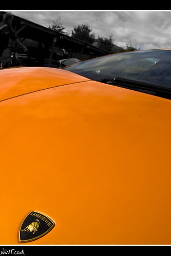 Peter Saywell Orange Lamborghini Murcielago LP6704 SV Front Badge Angled 