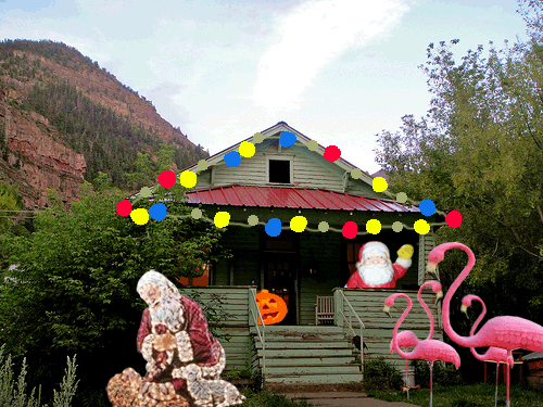 decorated house