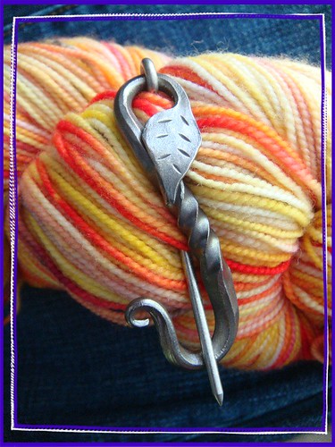 forged shawl pin