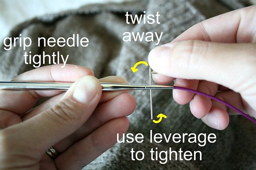 how to tighten knitpicks options needles