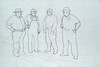 Subway Guys - pencil sketch (unfinished)