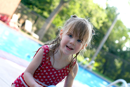 Piper at the pool