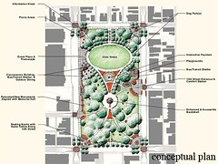 site plan for the updated park (by: City of Cincinnati)