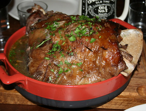 Slow Cooked Shoulder of Mutton, Prunes & Bacon