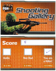 Shooting Gallery Score Card