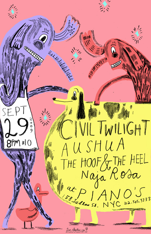 The Hoof and The Heel at PIANOS NYC POSTER
