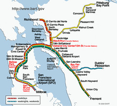 Bay Area Rapid Transit System map (BART)