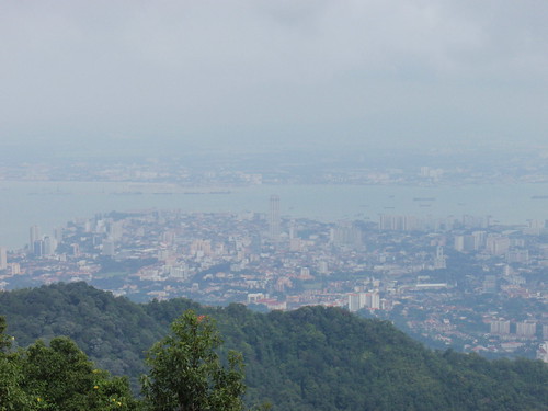 The view from the top of Penang Hill