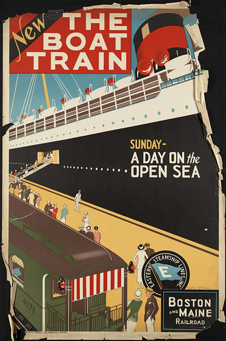New. The boat train. Sunday - a day on the open sea by Boston Public Library