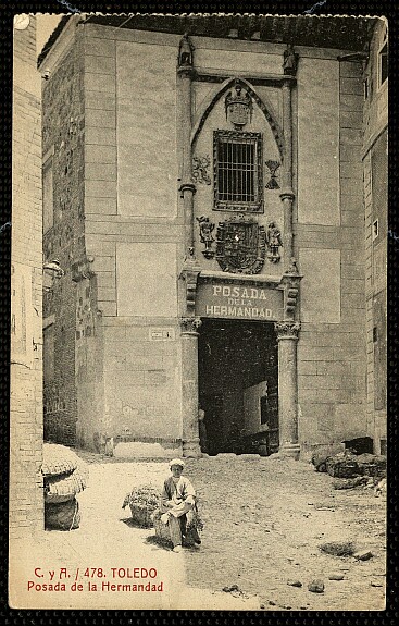 Posada de la Hermandad (Toledo) hacia 1915. Foto Castiñeira y Álvarez