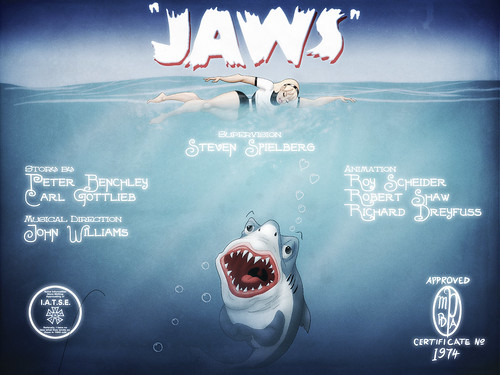 "Jaws" ITSO a Looney Tunes Title Card!