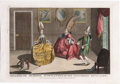Boarding School Education or the Frenchified Young Lady 1771 (M Darly - Walpole)