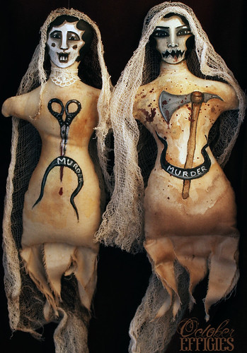 Ax and scissor murderess ghost dolls