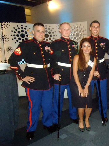Ghazal Vaghedi and some of our troops at Stand Up for Heroes at the Reagan Center