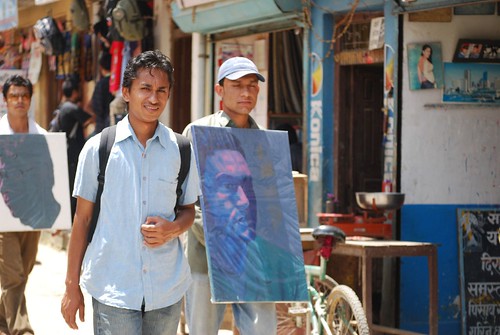 Walking on the Street, 2009, Nepal