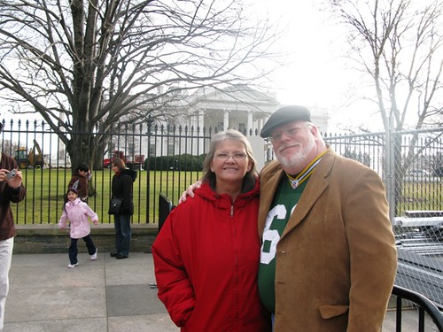 Gail and Me in front of the White House, 2/14/009