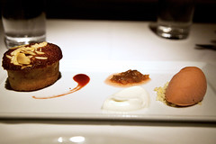 Rhubarb Brown Butter Cake with strawberry rhubarb sorbet, 2