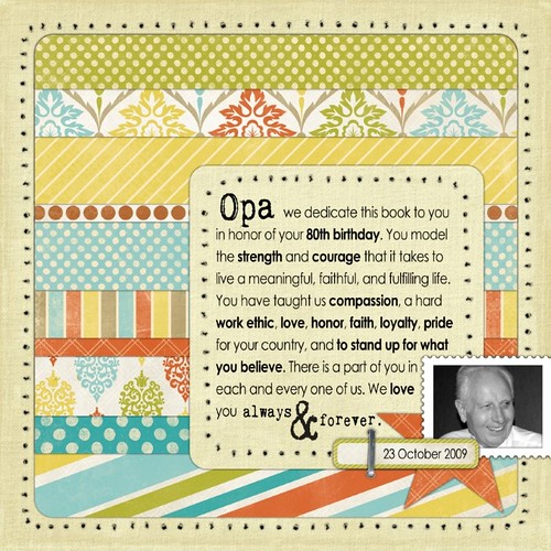 Opa's Gift Album: Dedication