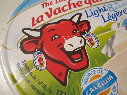 Laughing cow cheese piece