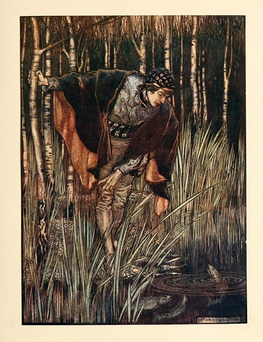 019-La serpiente blanca- Snowdrop & other tales 1920- Grimm-Ilustrada por Rackham
