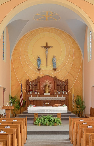 Saint Mary's Roman Catholic Church, in Fieldon, Illinois, USA - sanctuary