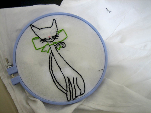 in-progress embroidery