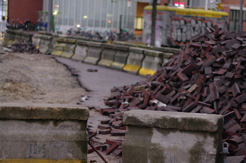Amsterdam pile of bricks