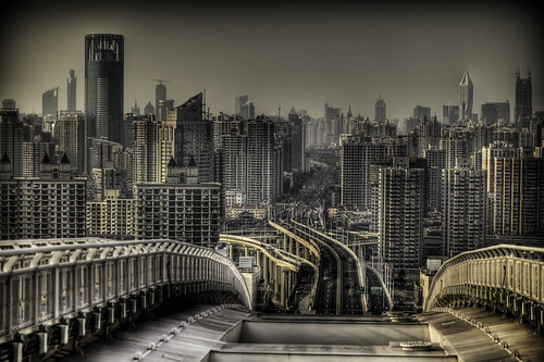 フリー画像|人工風景|建造物/建築物|街の風景|ビルディング|HDR画像|中国風景|上海|フリー素材|