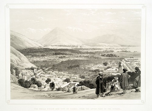 024-El Balla Hissar y la ciudad de Kabul desde la ciudadela-Sketches in Afghaunistan 1842- James Atkinson