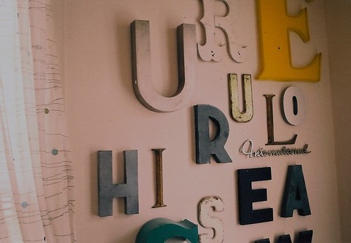 the wall of letters in gorgeous typefaces.
