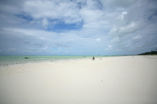 the white sand expanse of Paje