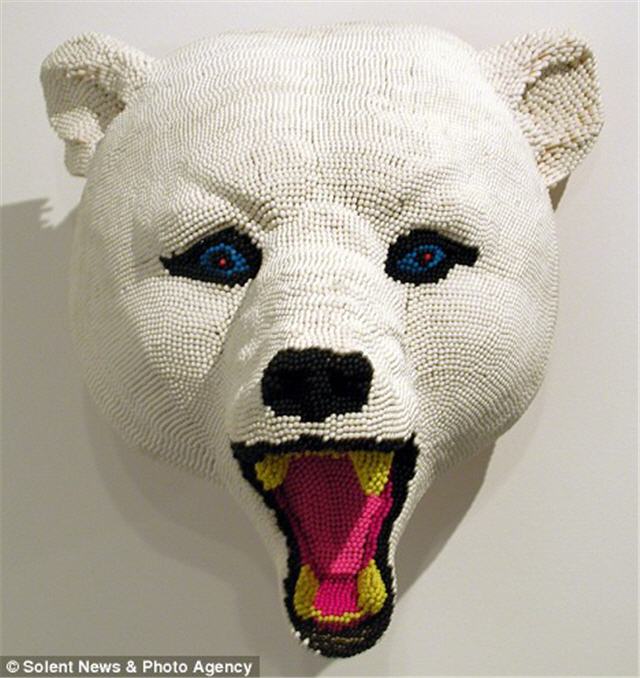 성냥개비로 만든 북극곰
