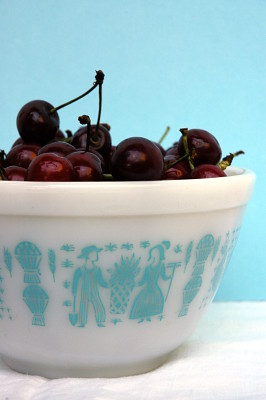 Vintage Bowl with Cherries